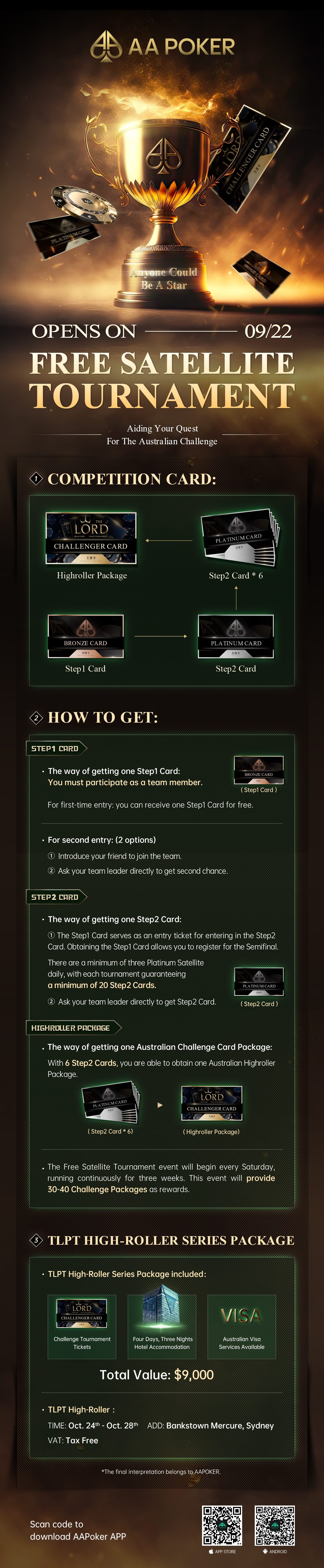 Free Satellite Tournament